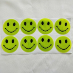 Reflective Stickers - Fluorescent Yellow Reflective PVC Smile Stickers